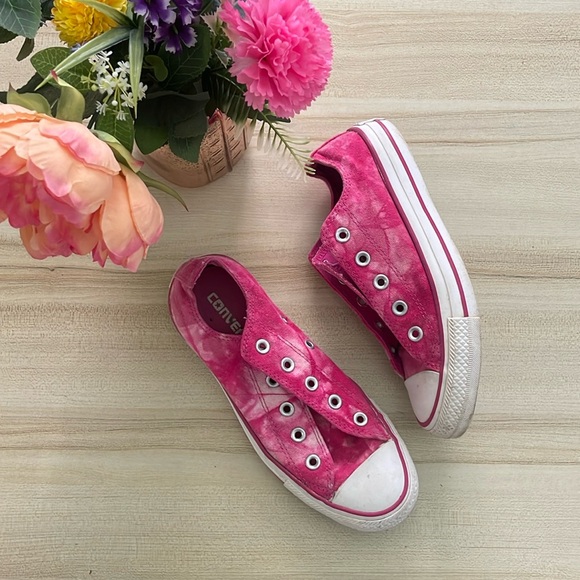 Converse Shoes - Rare Low top converse pink tie dye sneakers